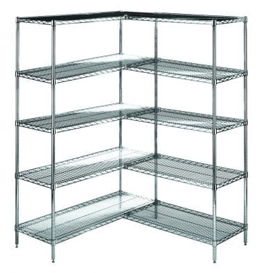 ADD-ON FOR 5 SHELF 72x24x72" CHROME UNIT- A475CH