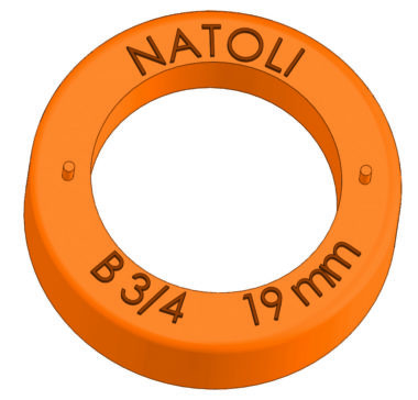 ORANGE "B" BARREL-STYLE DUST CUP