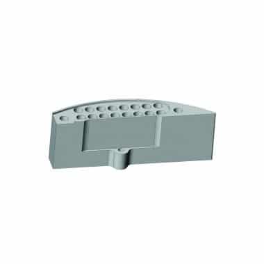 wiper block, teflon impregnated, aluminum part for pill press machine