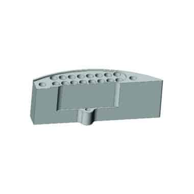 wiper block, aluminum, Teflon impregnated (short) part for tablet compression machine